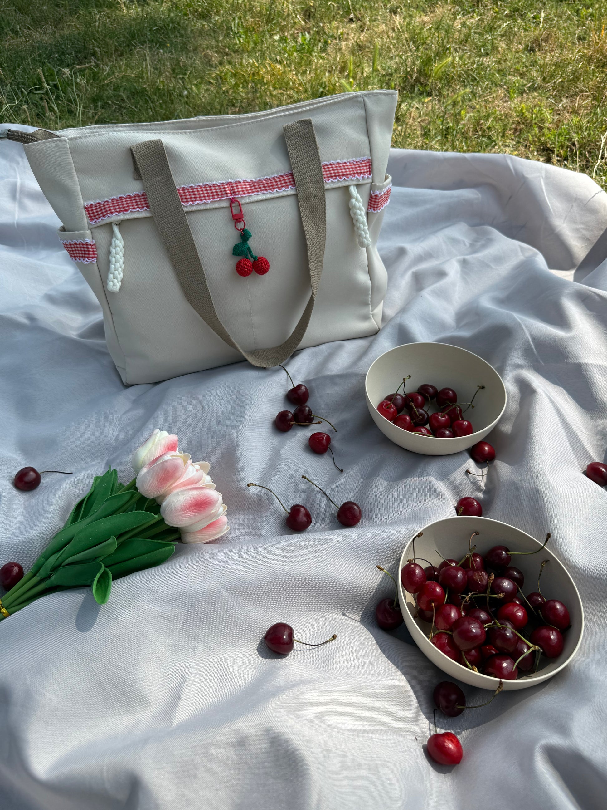 CHERRY - TOTE in cotone