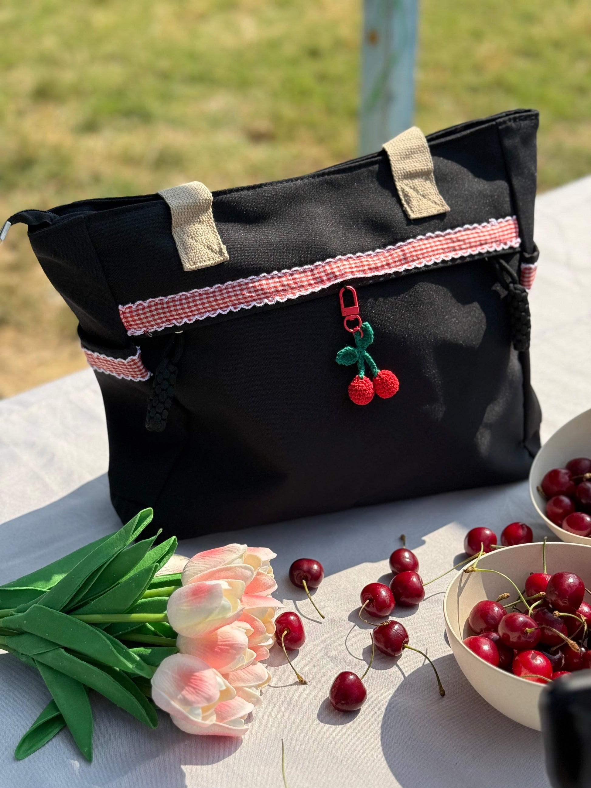 CHERRY - TOTE in cotone